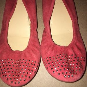 J.Crew cece studded ballet flats red
